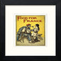 Vintage Poster Food For France in Black Wood frame, premium wall art print