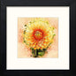Yellow Flower in Black Wood frame, premium wall art print