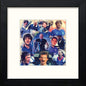 Glasgow Rangers FC Legends in Black Wood frame, premium wall art print