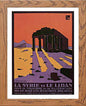 Vintage Poster Syria And Lebanon Vintage Travel in Wood frame, premium wall art print