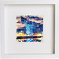 Glasgow Finnieston Crane At Night 0046 in White frame, premium wall art print