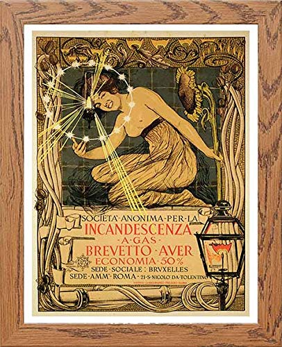 L Lumartos Vintage Poster Societa Anonima Per La Incandescenza A Gas Roma