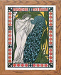 Vintage Poster Bradley His Bookb in Wood frame, premium wall art print