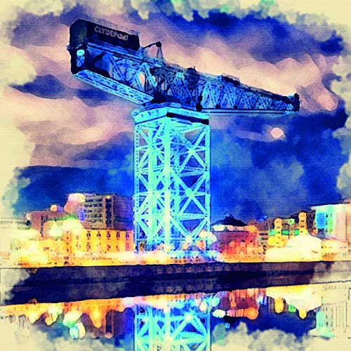 L Lumartos Glasgow Finnieston Crane At Night