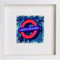 London The London Underground Sign 114 in Wooden Box Frame frame, premium wall art print