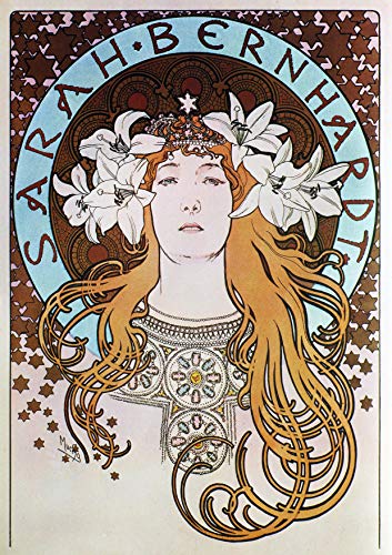 L Lumartos Vintage Poster Alphonse Mucha Sarah Bernhardtla Plume 1897