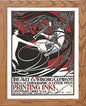 Vintage Poster Ault Wiborg Company Advertising in Wood frame, premium wall art print