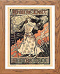 Vintage Poster Jeanne Darca in Wood frame, premium wall art print