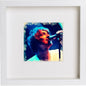 Paulo Nutini II 0169 in White frame, premium wall art print