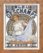 Vintage Poster Bleu Deschamps Roman Greek in Wood frame, premium wall art print