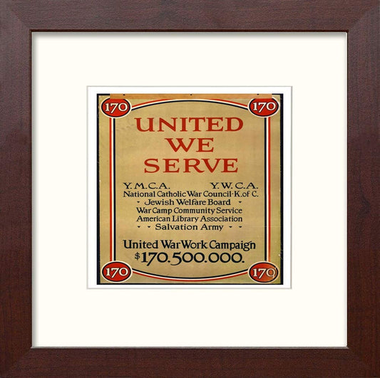 L Lumartos Vintage Poster YMCA United We Serve