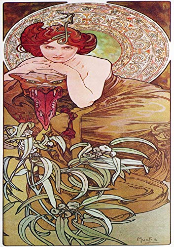 L Lumartos Vintage Poster Alphonse Mucha L Emeraudeemerald 1900