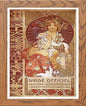 Vintage Poster Alphonse Mucha Exposition Universelle De Paris1900 in Wood frame, premium wall art print