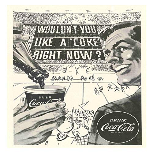 L Lumartos Poster Vintage Coca Cola Football Advert