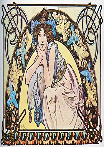 L Lumartos Vintage Poster Alphonse Mucha Fleur De Cerisiercherry Blossom 1898