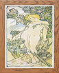 Vintage Poster Alphonse Mucha L Irisiris 1897 in Wood frame, premium wall art print