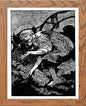 Vintage Poster King Oberon in Wood frame, premium wall art print