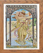 Vintage Poster Alphonse Mucha Eclat Du Jourdaybreak 1899 Roman Godess in Wood frame, premium wall art print