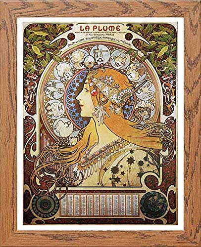 L Lumartos Vintage Poster Alphonse Mucha La Plumezodiac 1896