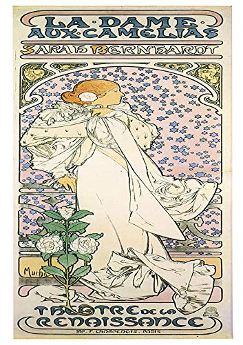 L Lumartos Vintage Poster La Dame Aux Camelias Sarah Bernhardt