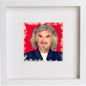 Billy Connolly 0010 in White frame, premium wall art print