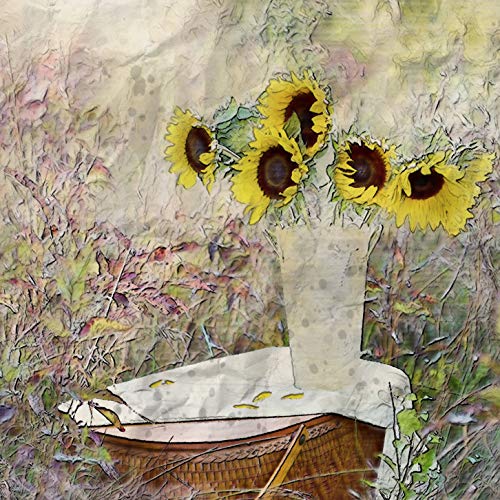 L Lumartos Etched Sunflowers