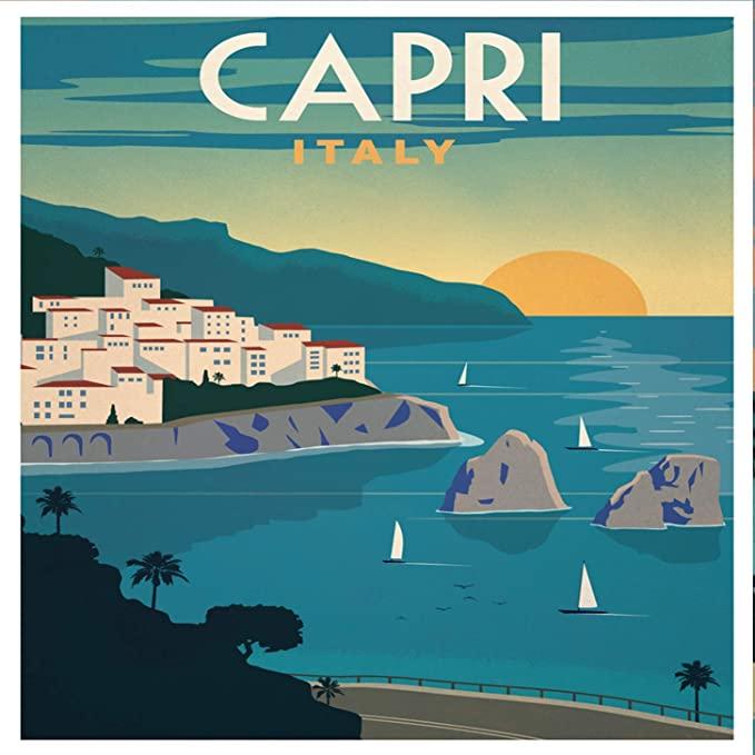 LUMARTOS Vintage Capri Poster