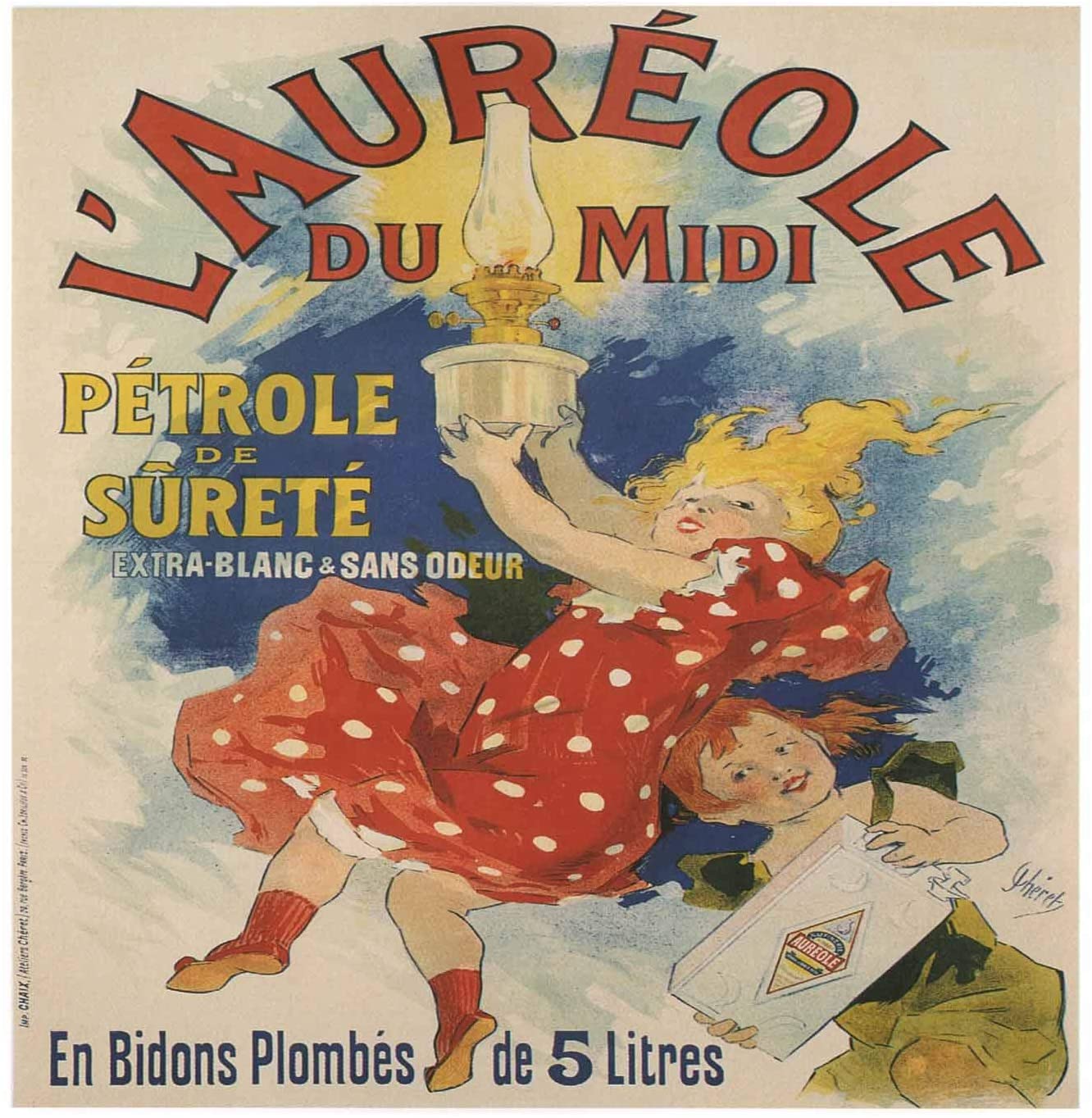 LUMARTOS Vintage Poster Maf233 L'aureole Du Midi Jules Cheret