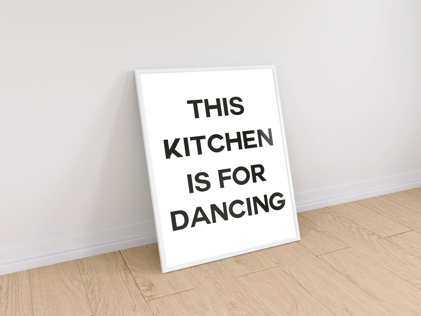 Lumartos this Kitchen Is For Dancing' Quote Print