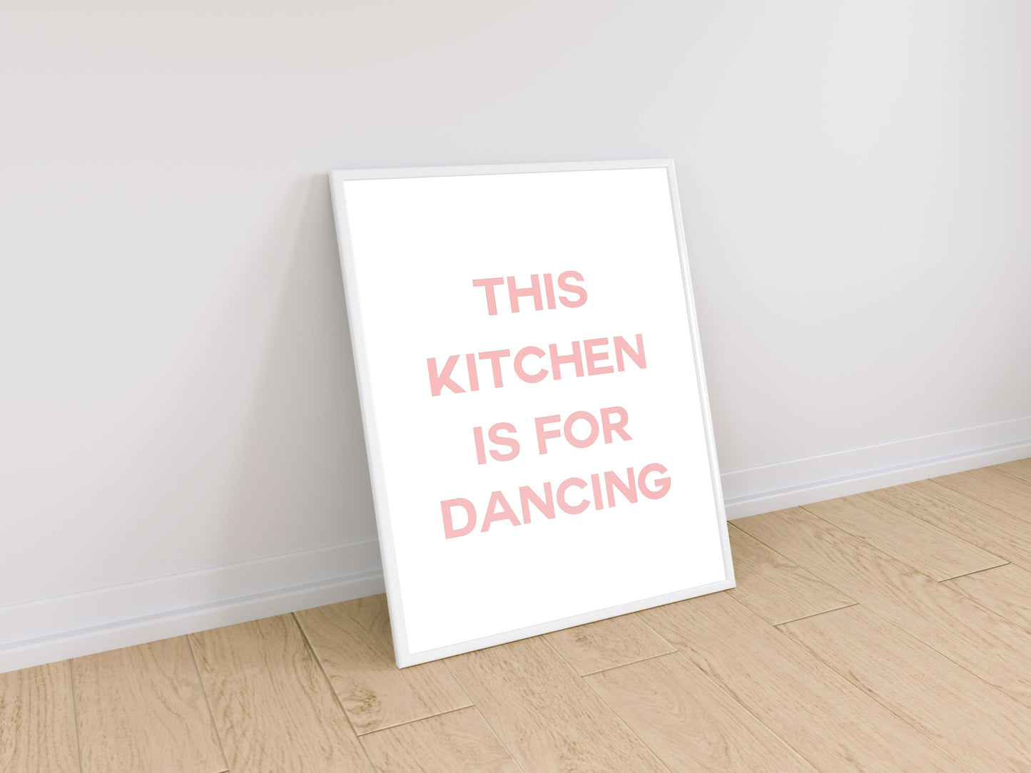 Lumartos this Kitchen Is For Dancing' Quote Print