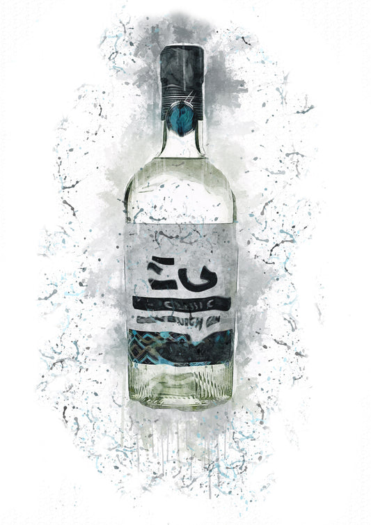 Edin Gin Splash Print in A4 frame, premium wall art print