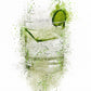 Lumartos Hendy Gin Glass Splash Print