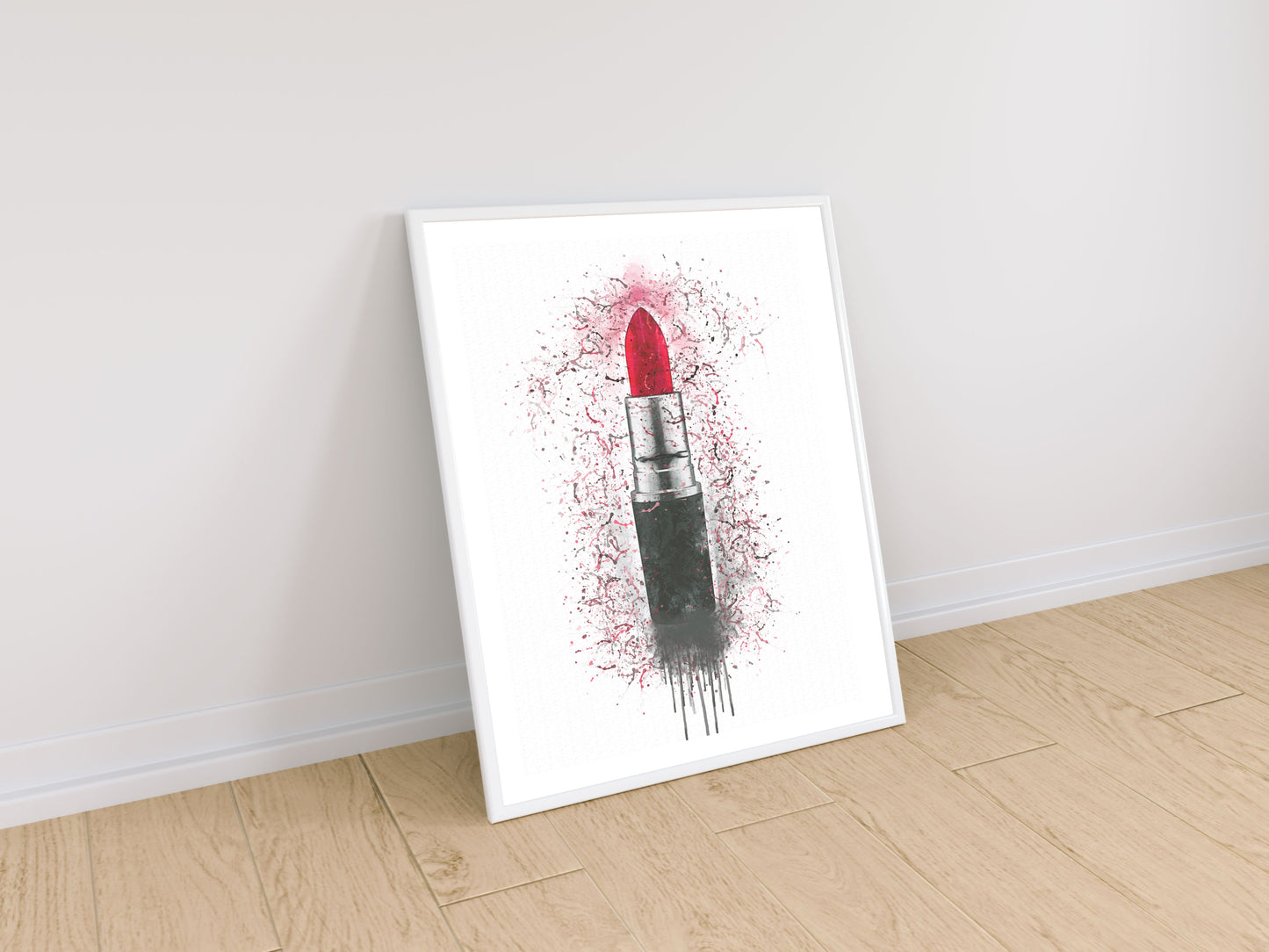 Lumartos Red Black Lipstick Splash Beauty Print