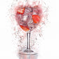 Lumartos Pink Gin Glass Goblet Splash Print