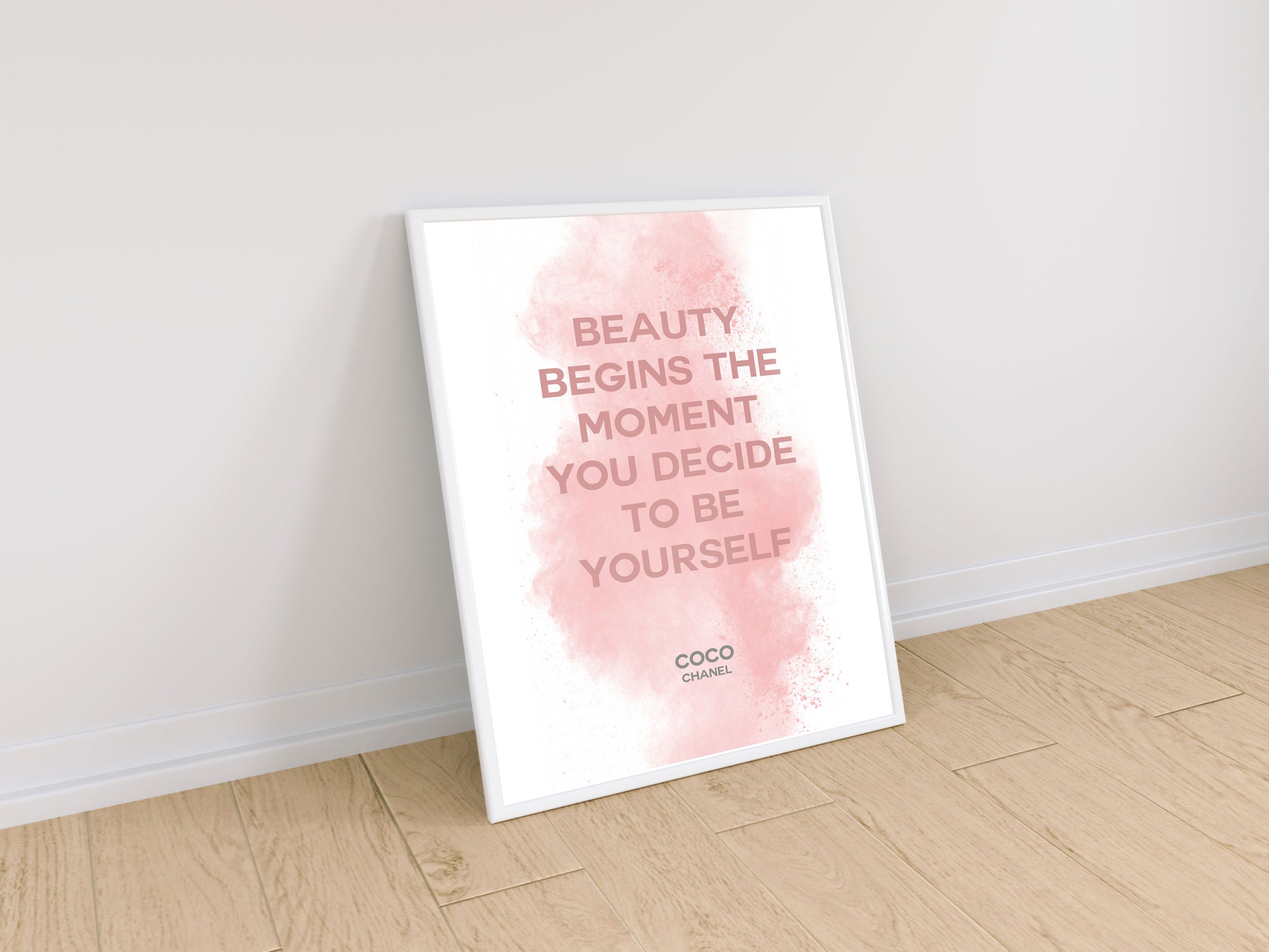 Lumartos Coco Beauty Begins Quote Print