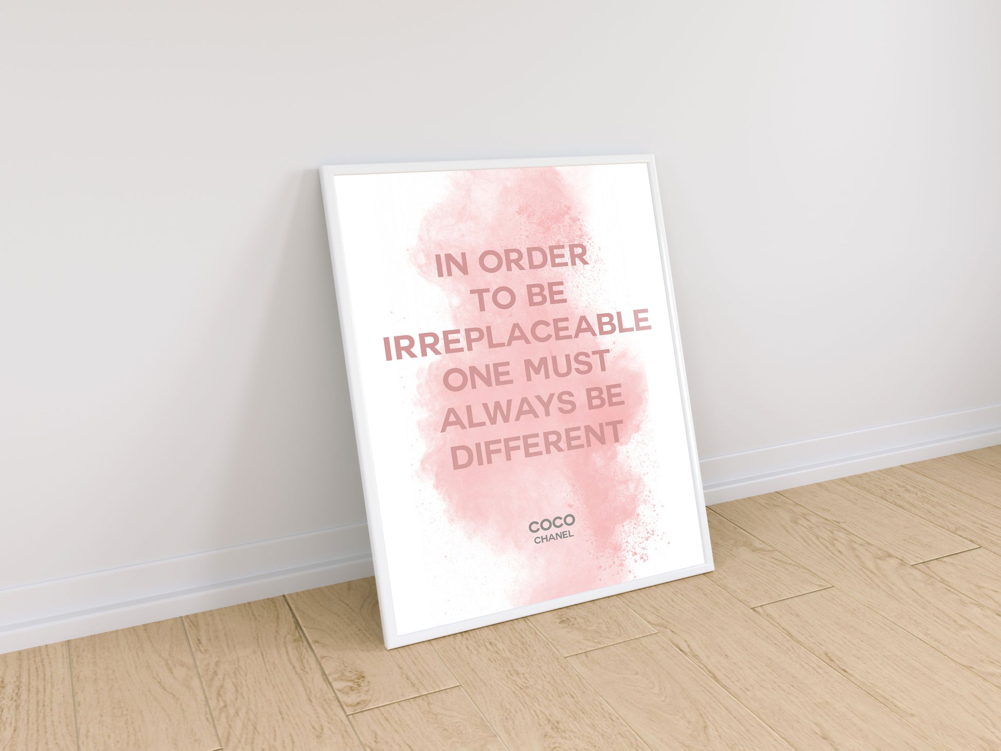 Lumartos Coco In Order To Be Irreplaceable Quote Print